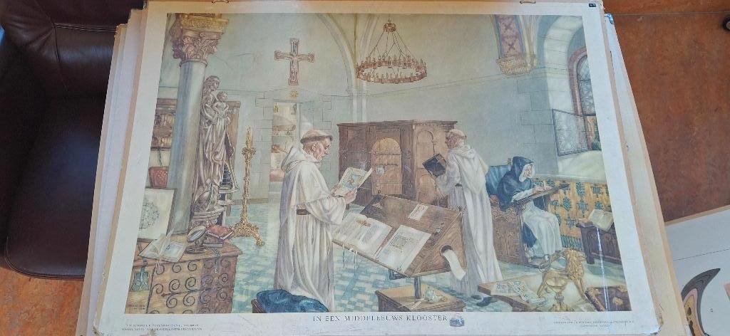 Schoolplaat, Antiek en Kunst, Antiek | Schoolplaten, Ophalen, Geschiedenis