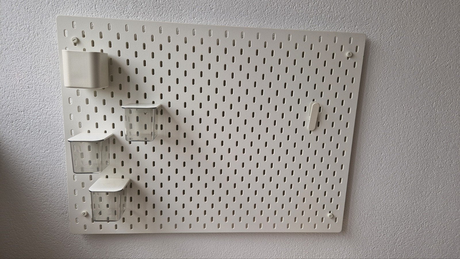 IKEA Skadis wit prikbord met accessoires, Ophalen, Hout, Zo goed als nieuw, Modern