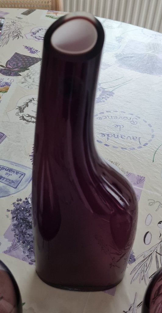 Mooie Okkso Ikea vaas - 1990 - 30 cm hoog - handgemaakt, Ophalen of Verzenden, Zo goed als nieuw, Overige kleuren, Glas