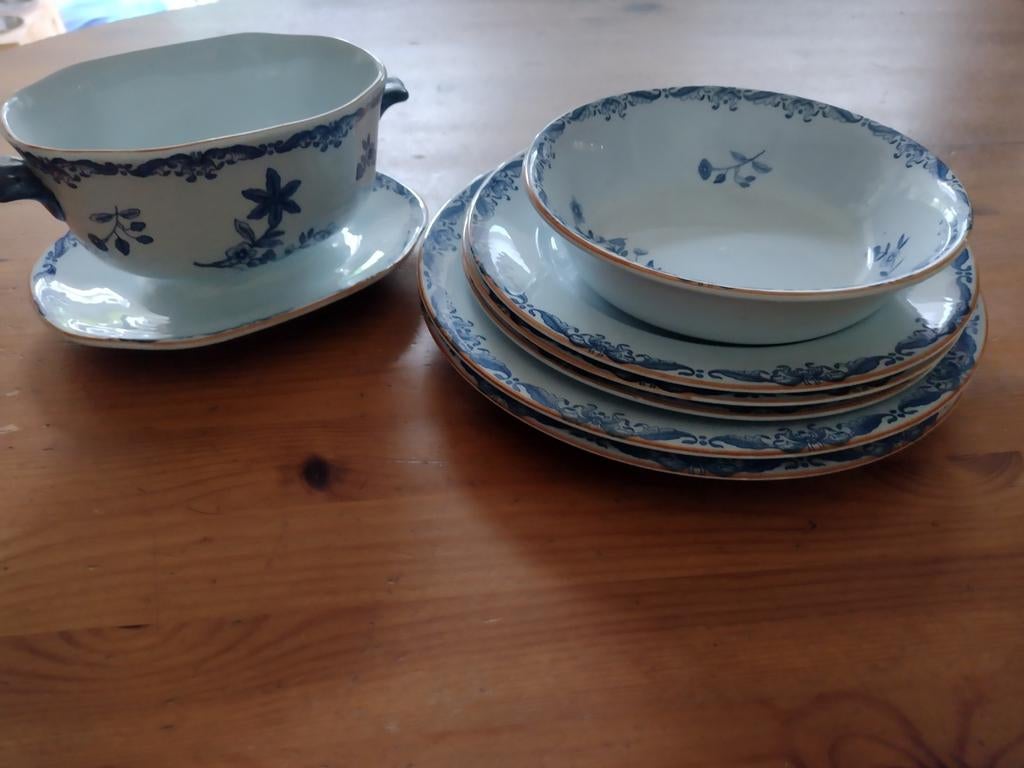 Vintage Rörstrand East Indies servies - 10-delig, Antiek en Kunst, Antiek | Servies compleet, Ophalen of Verzenden