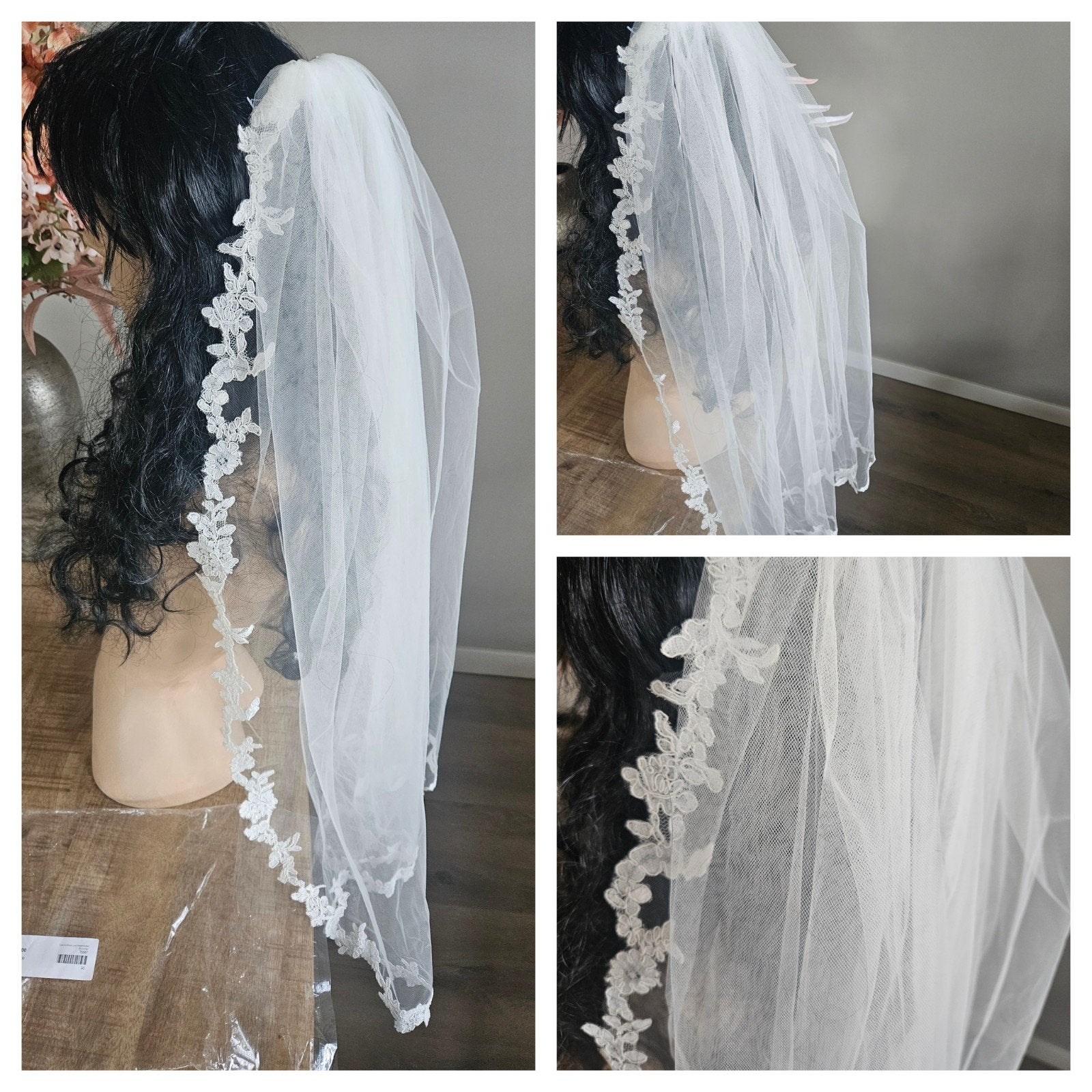 Nieuw prachtige sluier kant 90 cm ivory cecile calanthe, Kleding | Dames, Trouwkleding en Trouwaccessoires, Ophalen of Verzenden