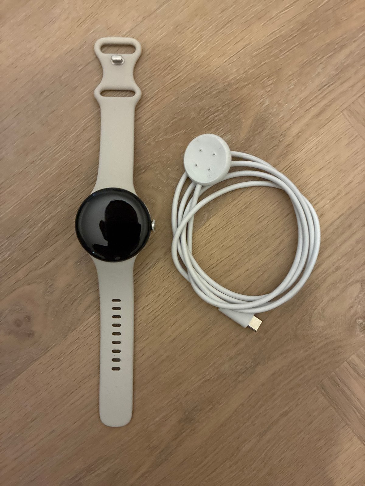Google Pixel Watch 2 LTE + Oplader - Uitstekende Staat, Sieraden, Tassen en Uiterlijk, Ophalen of Verzenden, Waterdicht, Grijs