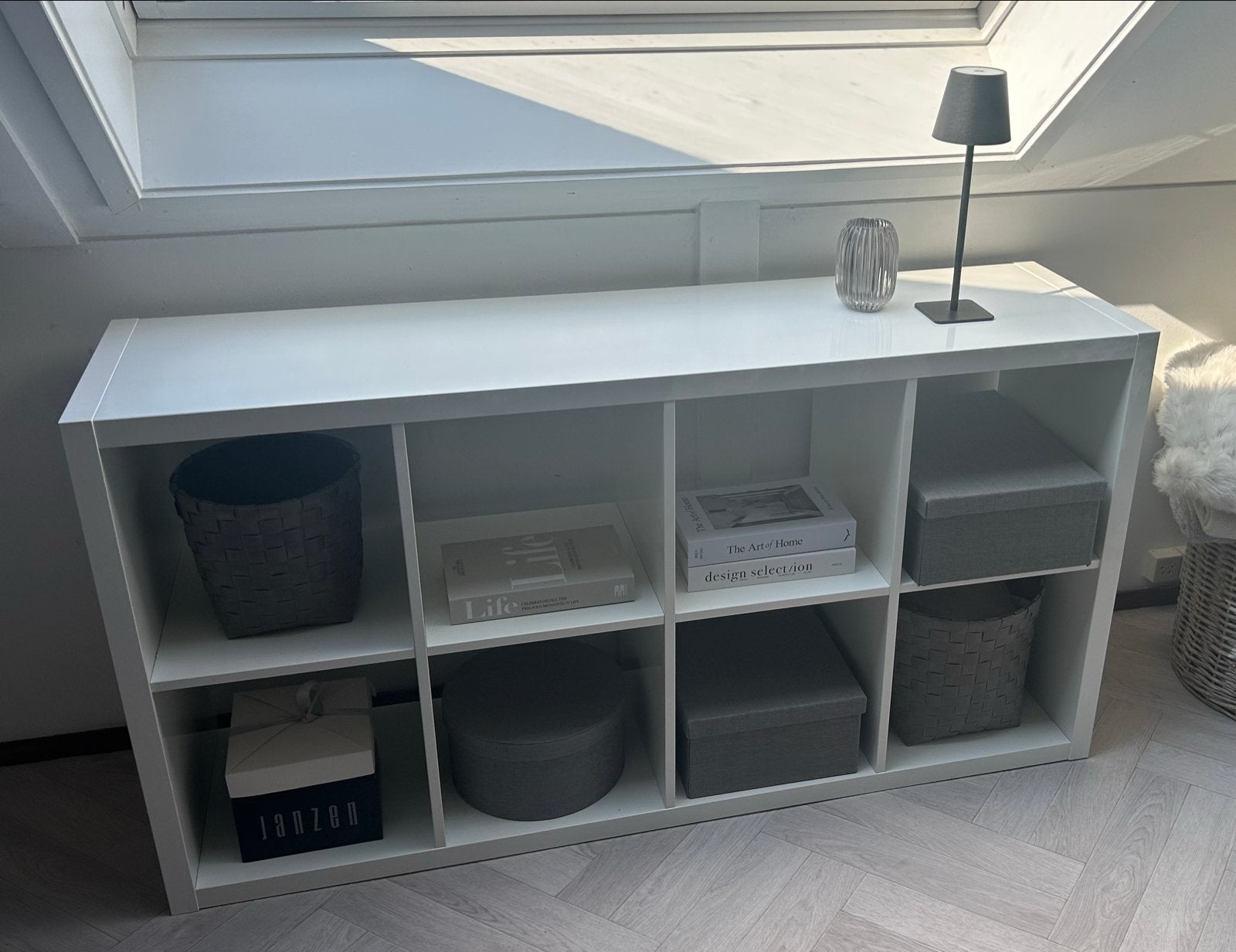 IKEA Kallax Kast - Wit, 8 vakken, Ophalen, Gebruikt