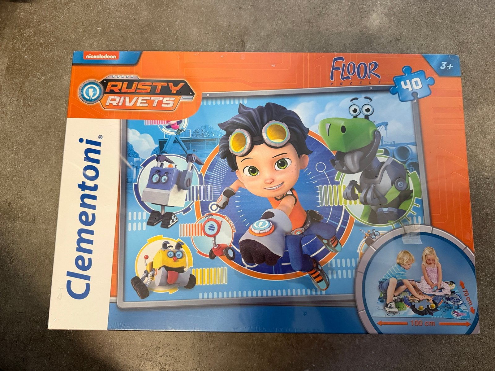 Clementoni Rusty Rivets vloerpuzzel 40 stukjes, Ophalen of Verzenden, 10 tot 50 stukjes, Nieuw, 2 tot 4 jaar