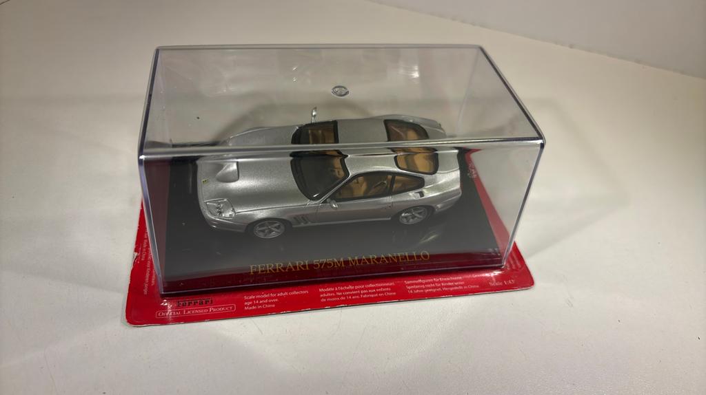 Ferrari 575 m maranello grey atlas 1.43, Hobby en Vrije tijd, Overige merken, Auto, Ophalen of Verzenden, A