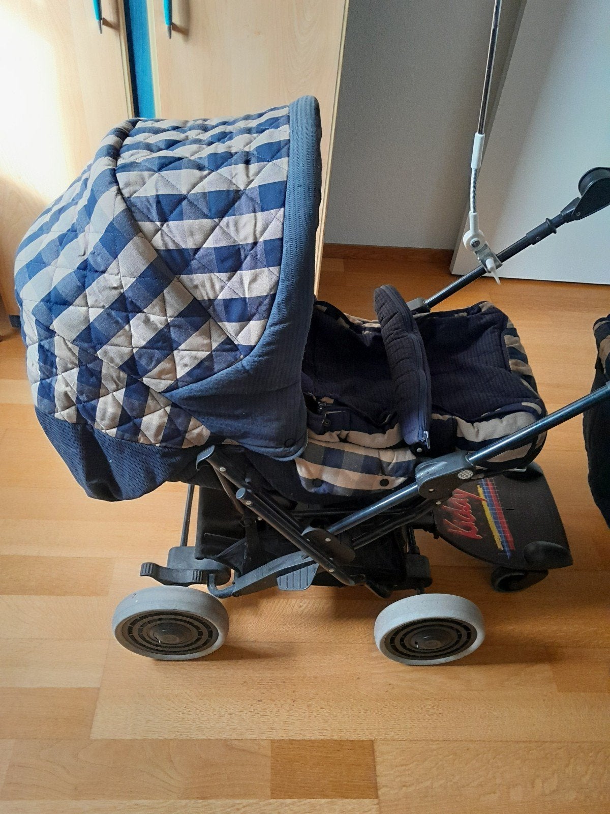 Kinderwagen met kiddy board en tas  en paraplu, Ophalen of Verzenden, Gebruikt