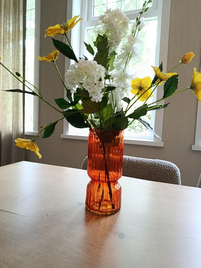 Oranje vaas Lojano, Overige kleuren, Nieuw, Ophalen of Verzenden, Glas