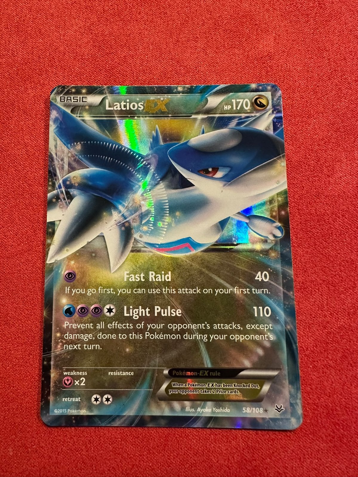 Latios ex 58/108 X Y Roaring Skies, Ophalen of Verzenden, Nieuw, Losse kaart, Foil