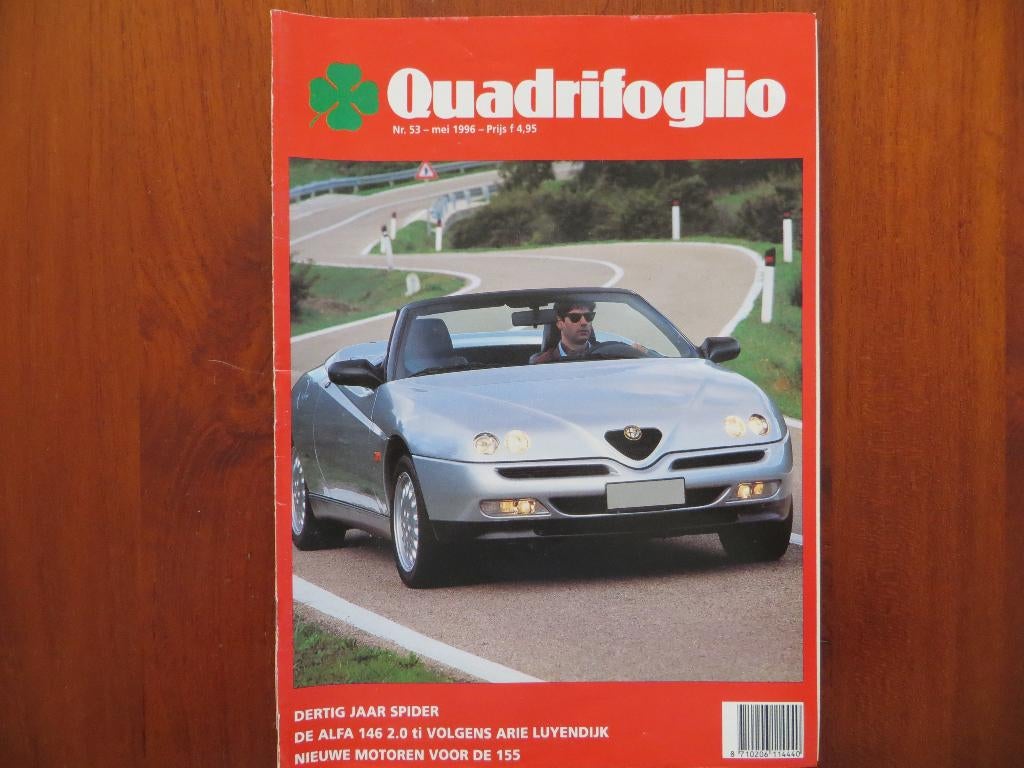 Alfa Romeo Quadrifoglio nr. 53 (mei 1996) 30 jr Spider, 146, Ophalen of Verzenden, Zo goed als nieuw, Alfa Romeo