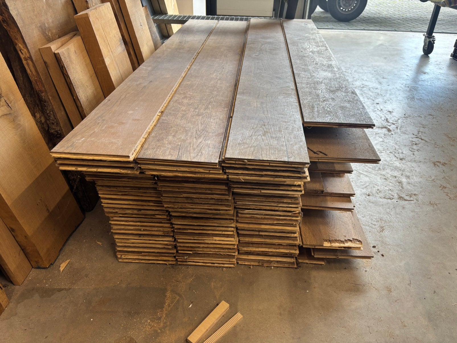 Eiken vloer, parket, Gebruikt, 10 m² of meer, 10 tot 30 cm, Hout