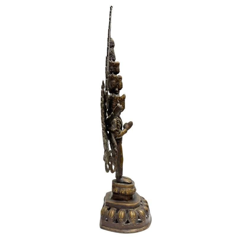 Duizendarmige Avalokiteshvara – Bronzen Staand Beeld–LOT 461, Ophalen of Verzenden, Gebruikt