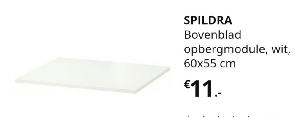 Spildra Ikea, Ophalen, Nieuw