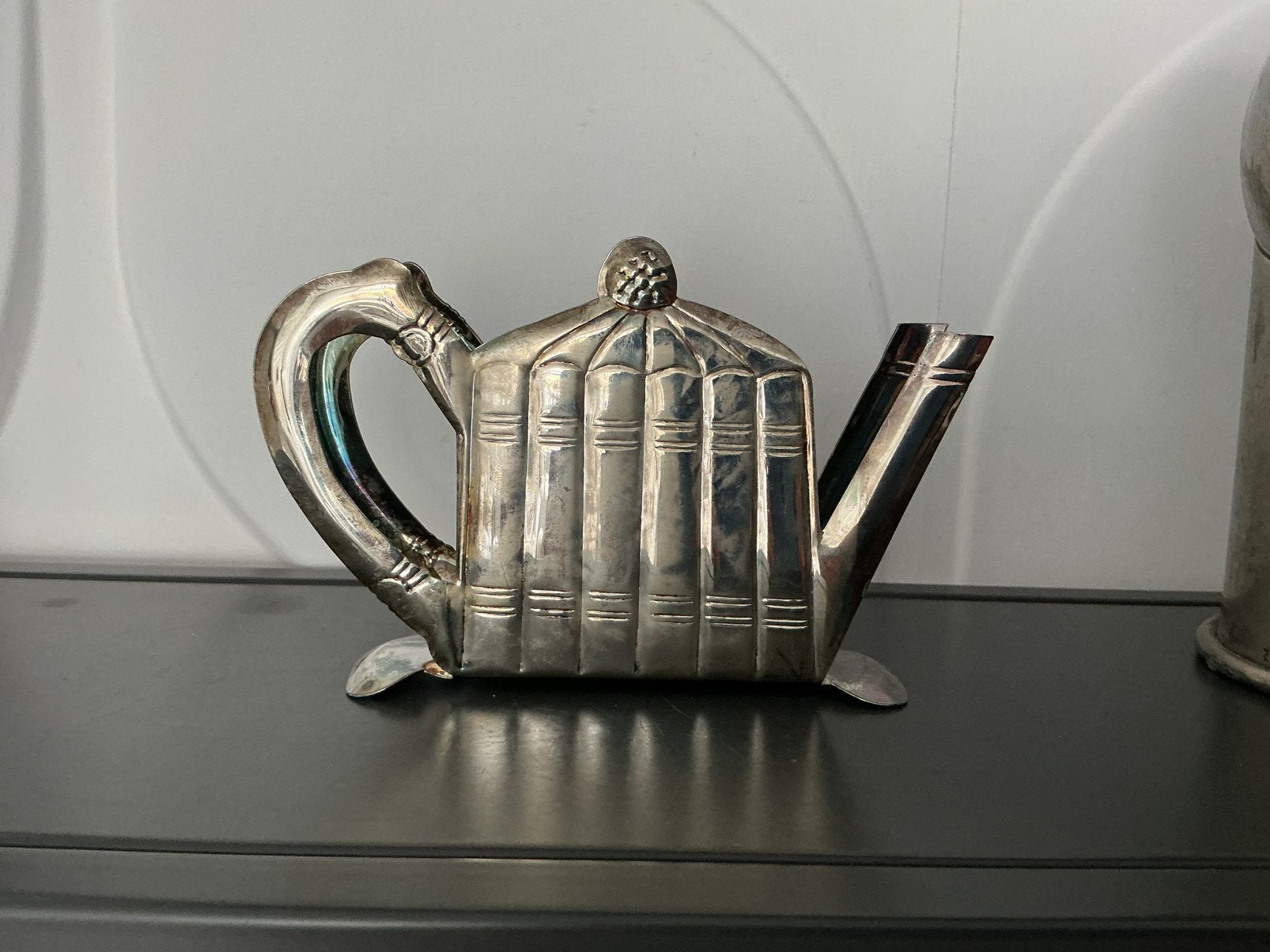 Versilverd servethouder model " theepot ", Antiek en Kunst, Antiek | Goud en Zilver, Ophalen of Verzenden
