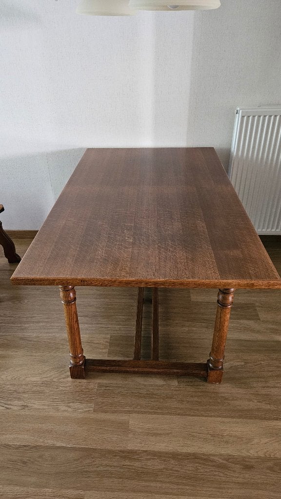 Eiken houten tafel, Ophalen, Gebruikt, Eikenhout, 50 tot 100 cm