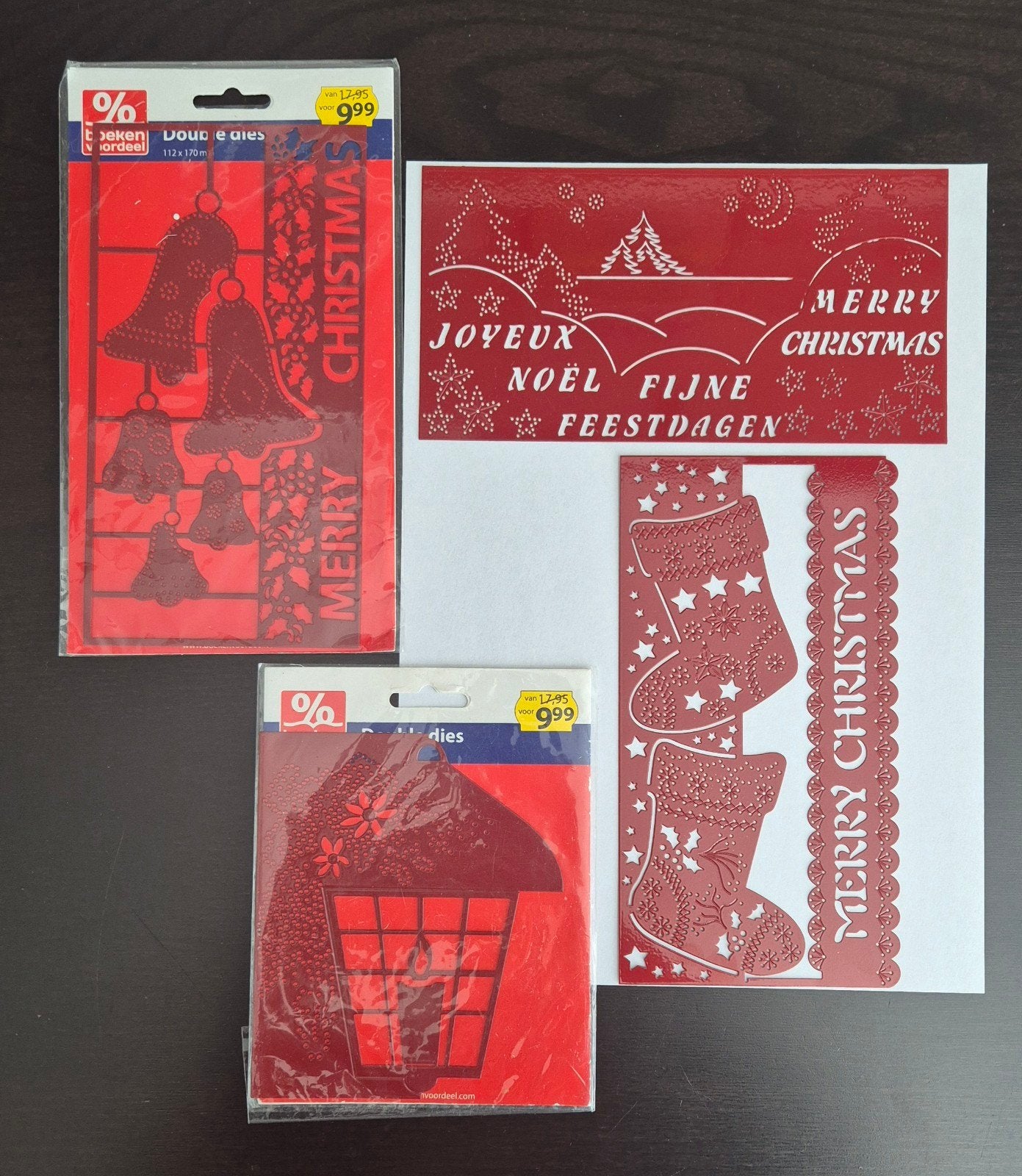 Double dies borduur- en embossingmallen, Ophalen of Verzenden, Zo goed als nieuw, Kerst, Pons of Mal