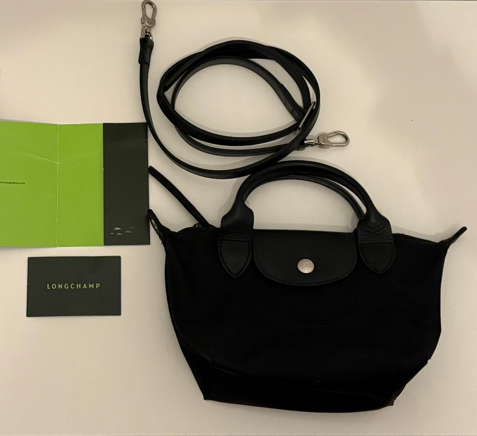 Longchamp Le Pliage Neo XS zwart, Ophalen of Verzenden, Gebruikt, Zwart, Handtas