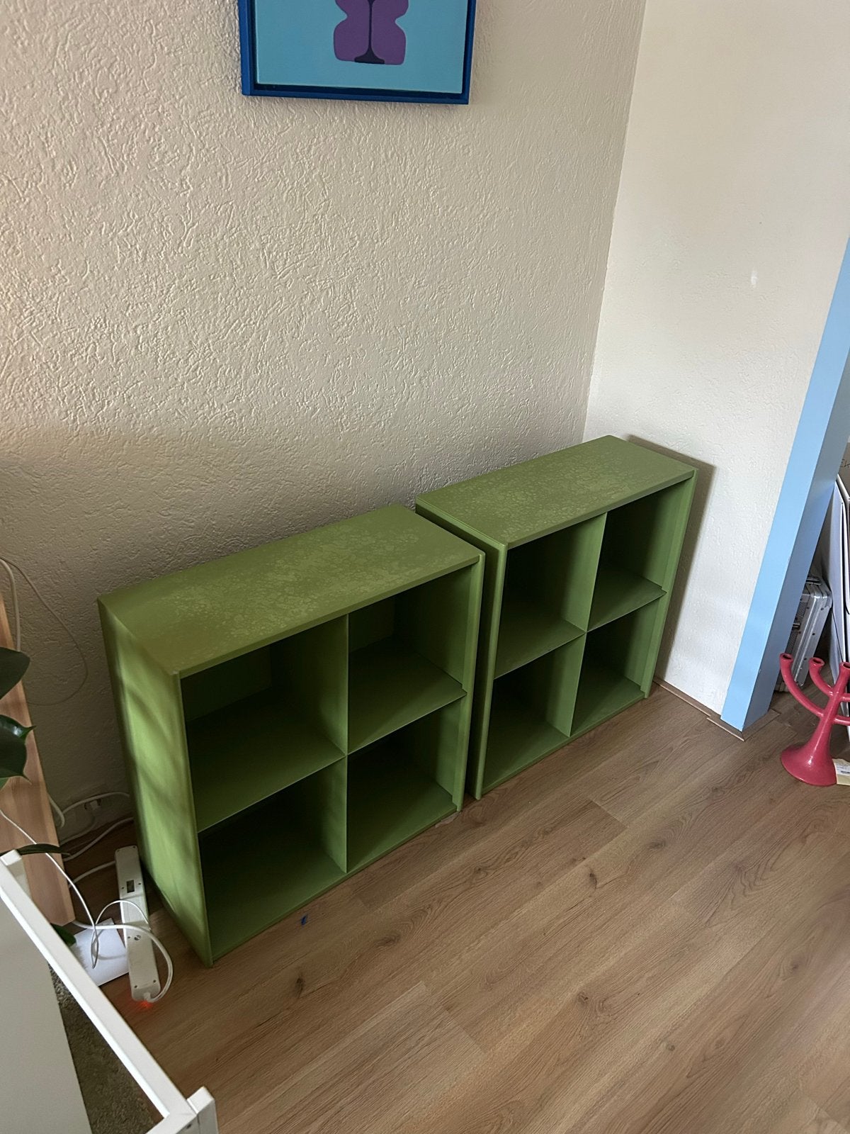 Metalen groene LP/vinyl/boeken kastjes - Mid Century Stijl, Ophalen, Met plank(en), Gebruikt, 50 tot 100 cm