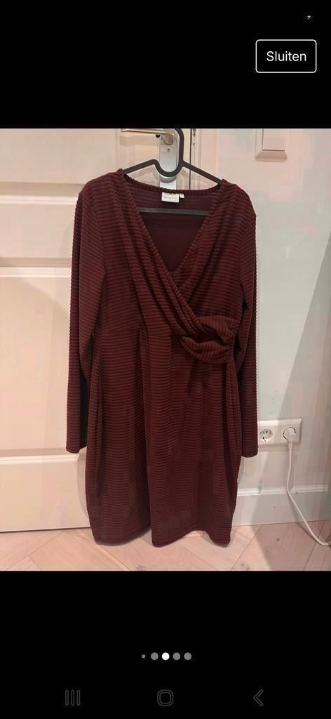 Bordeauxrode zwangerschapsjurk Mamalicious, Kleding | Dames, Positiekleding, Maat 38/40 (M), Jurk, Mamalicious, Ophalen of Verzenden