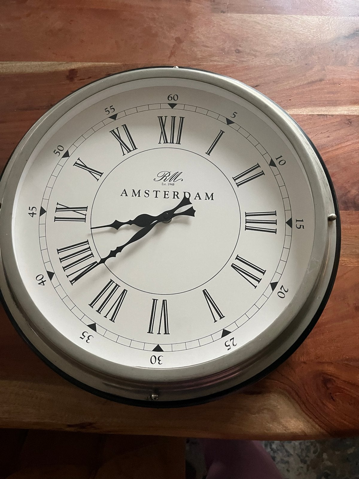 Stijlvolle Rivièra Maison Wandklok "Amsterdam", Ophalen