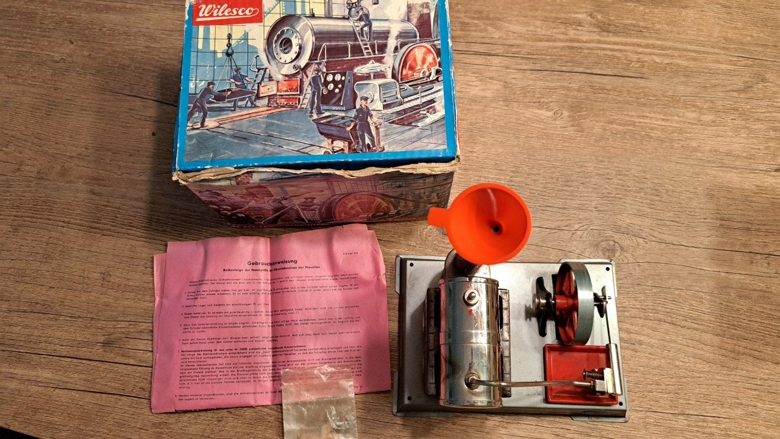 Wilesco stoommachine D5, compleet met doos en handleiding, Ophalen, Gebruikt