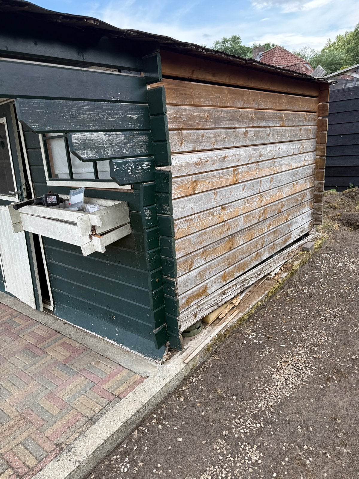 Tuinhuisje 300x350 Gratis, Tuin en Terras, Tuinhuizen, Ophalen, Gebruikt, Tuinhuis, 250 tot 500 cm