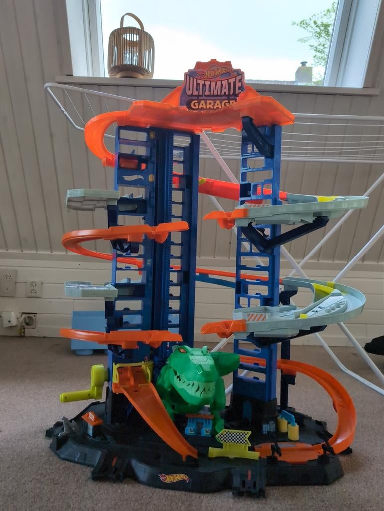 Hot Wheels City Robot T-Rex Ultieme Garage GJL14, Ophalen, Gebruikt