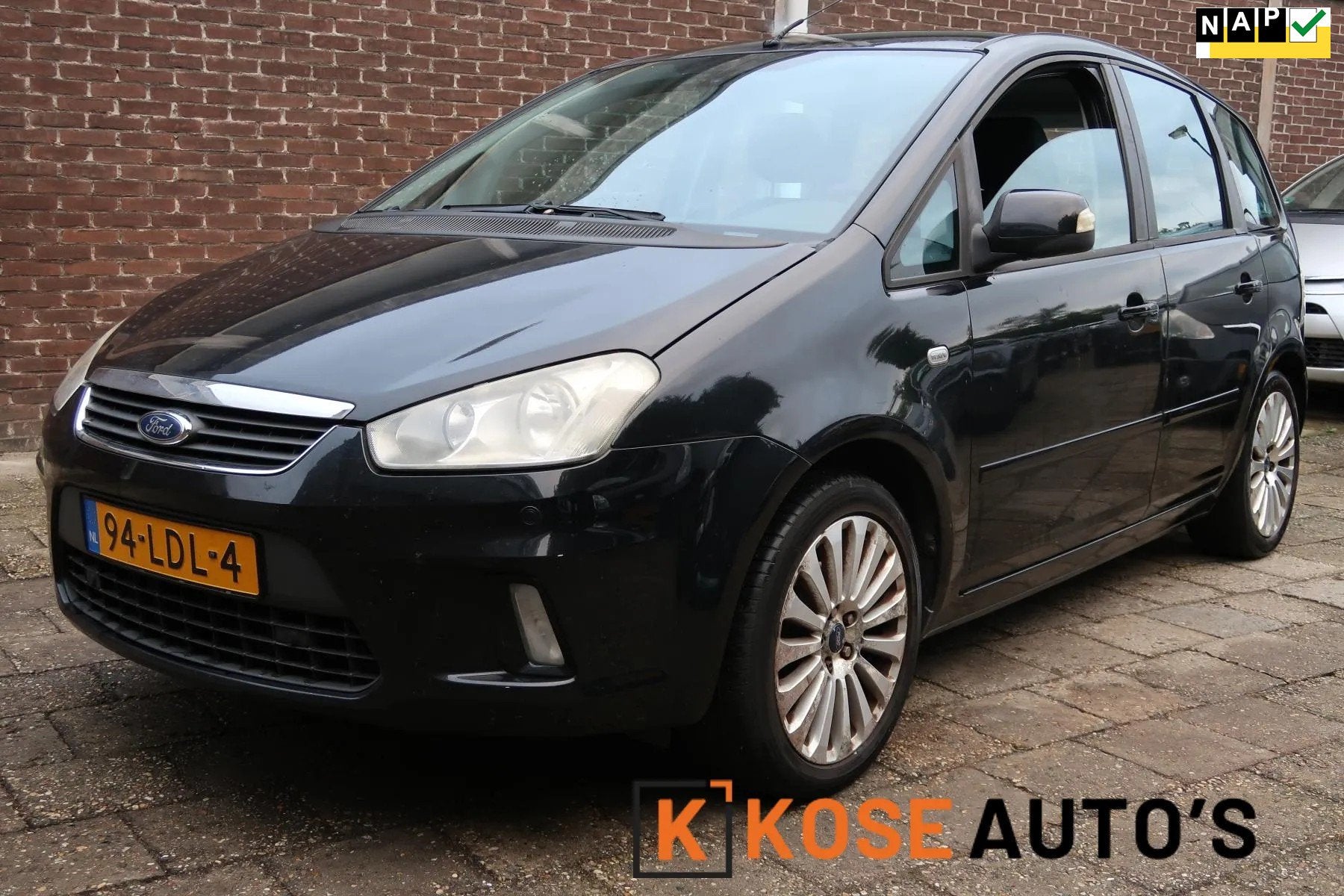 Ford C-Max 1.8-16V Titanium *Rijklaarprijs *Trekhaak *APK *C, Auto's, Ford, Gebruikt, Zwart, 4 cilinders, Zwart