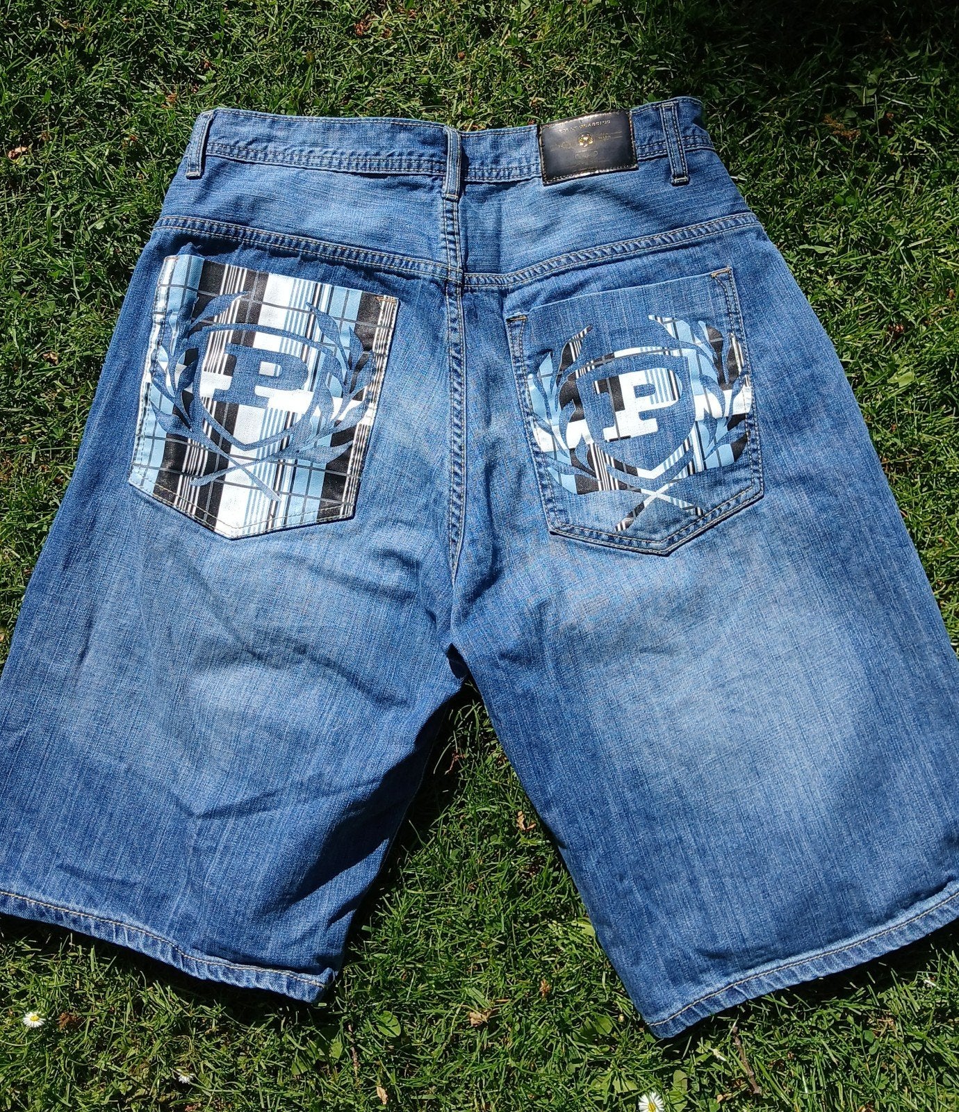 PHAT FARM Baggy Denim Shorts / OG Rap Stijl - Maat 36, Kleding | Heren, Spijkerbroeken en Jeans, W36 - W38 (confectie 52/54), Blauw