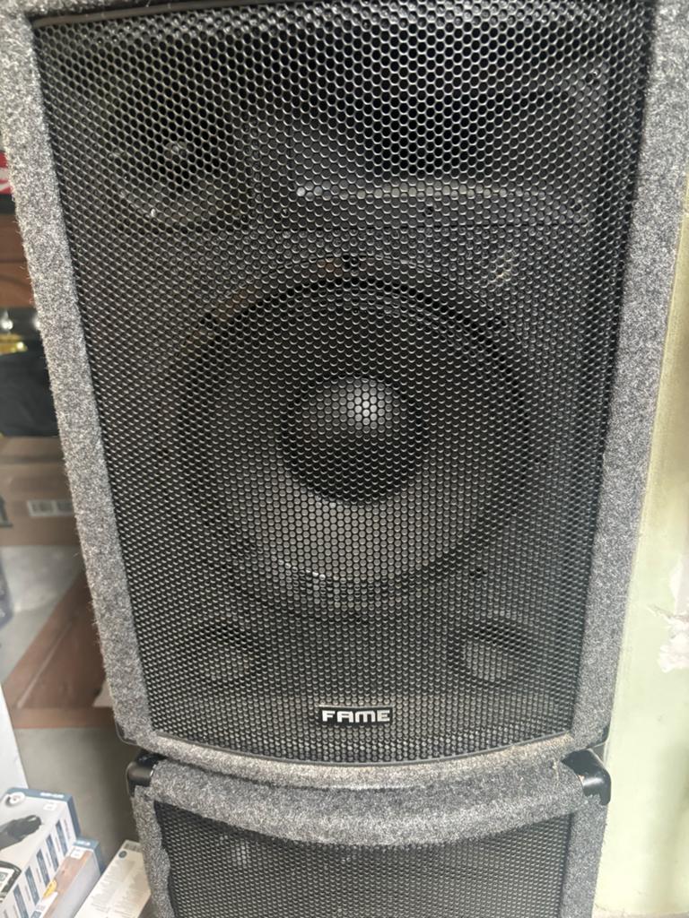 Fame MC-10 passieve luidspreker, 200W RMS, Audio, Tv en Foto, Luidsprekers, Gebruikt, Front, Rear of Stereo speakers, 120 watt of meer