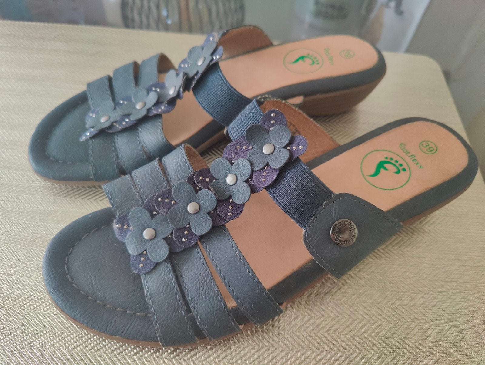 Footflexx sandalen! Maat 39., Blauw, Zo goed als nieuw, Footflexx, Sandalen of Muiltjes