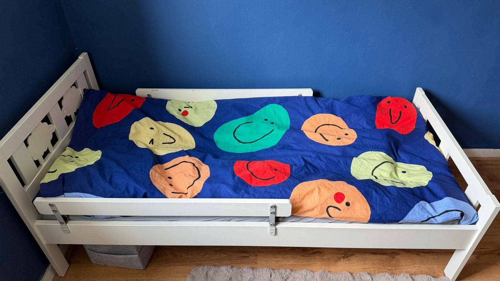 IKEA KRITTER Peuterbed met lattenbodem, Kinderen en Baby's, Kinderkamer | Bedden, Ophalen, Gebruikt, 70 tot 85 cm, Lattenbodem