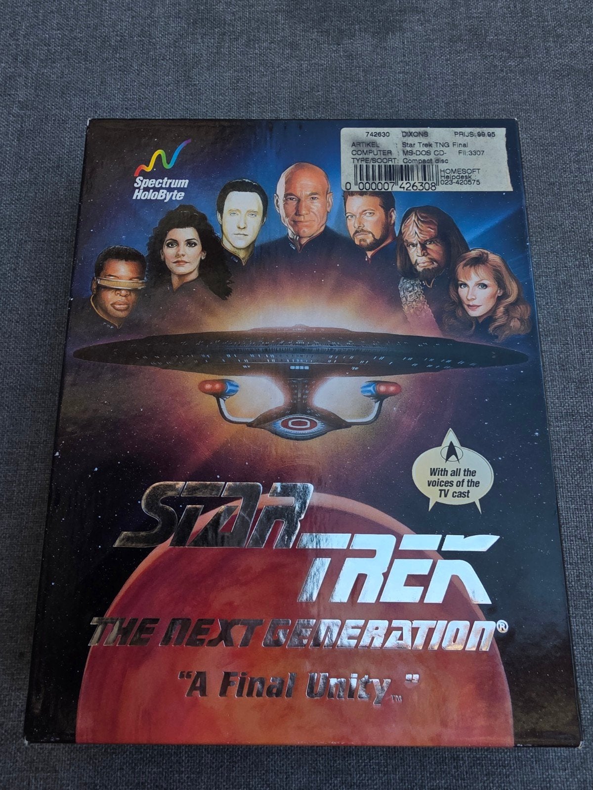 Star Trek The Next Generation: A Final Unity big box, Avontuur en Actie, 1 speler, Ophalen of Verzenden, Zo goed als nieuw
