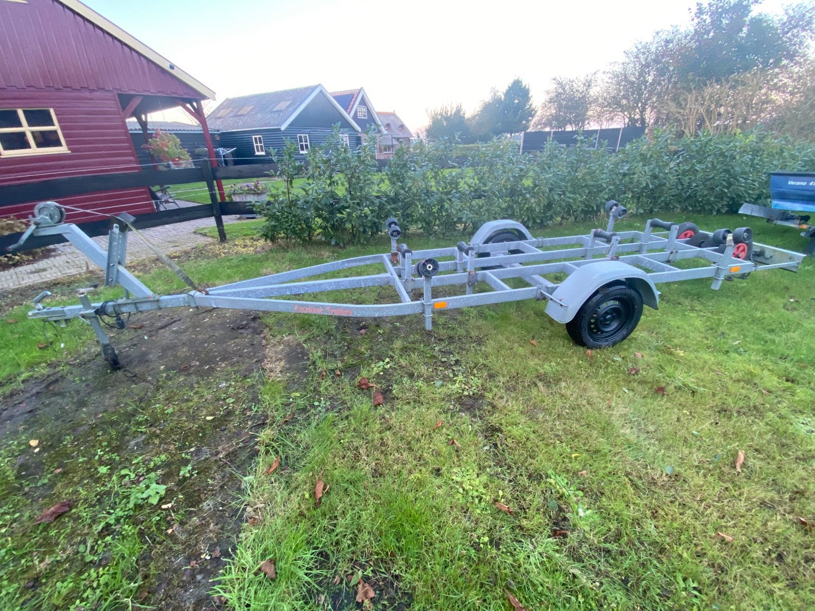 Grote gegalvaniseerde kanteltrailer 850kg as tot +- 6 meter, Watersport en Boten, Verstelbare verlichting, Minder dan 1500 kg