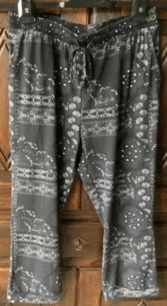 Zwarte broek, damesbroek met grijze details; 40; Janina, Maat 38/40 (M), Zwart, Ophalen of Verzenden, Zo goed als nieuw