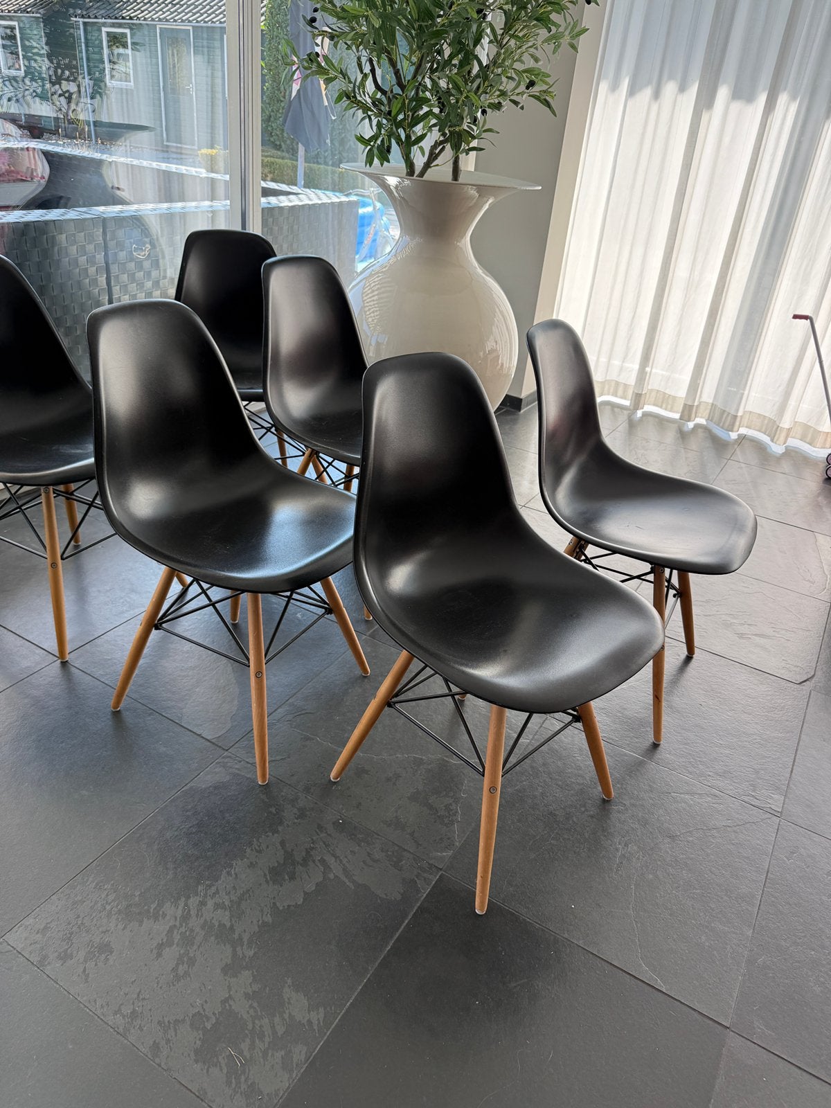 6 mooie stoelen, Ophalen, Gebruikt, Hout, Zwart