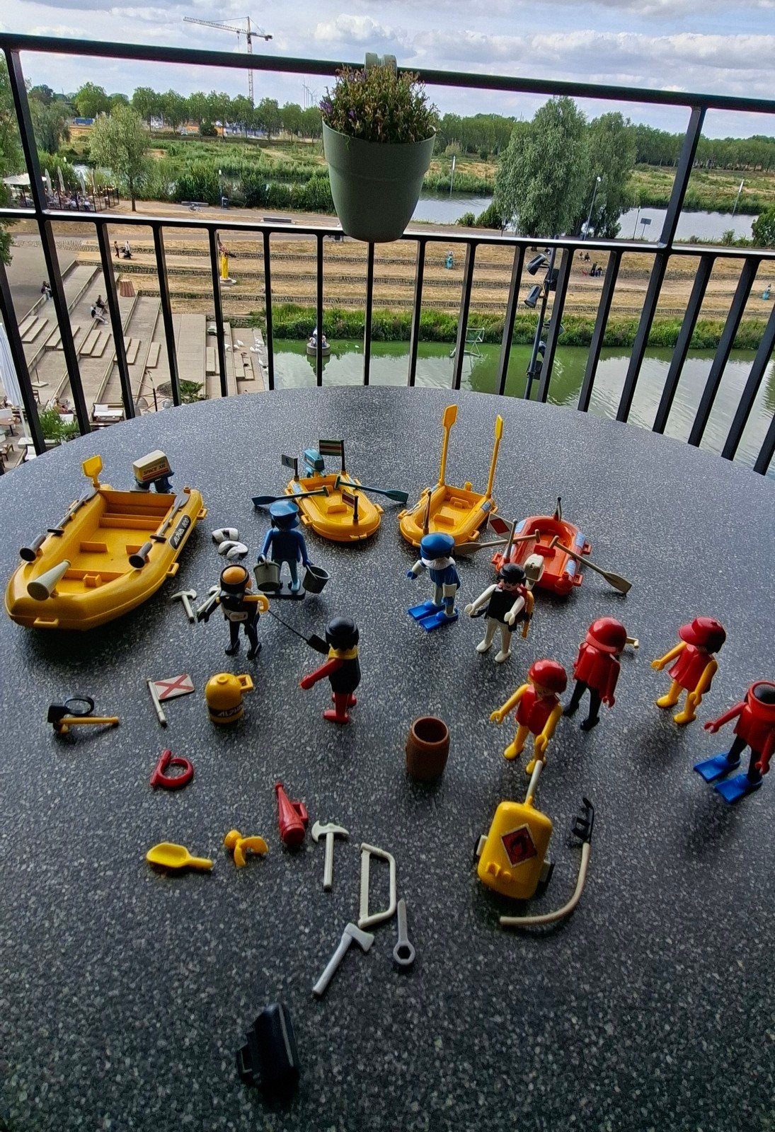 Vintage Playmobil uit 1974 met accessoires en figuren, Gebruikt, Losse onderdelen, Boot/Schip, Historisch