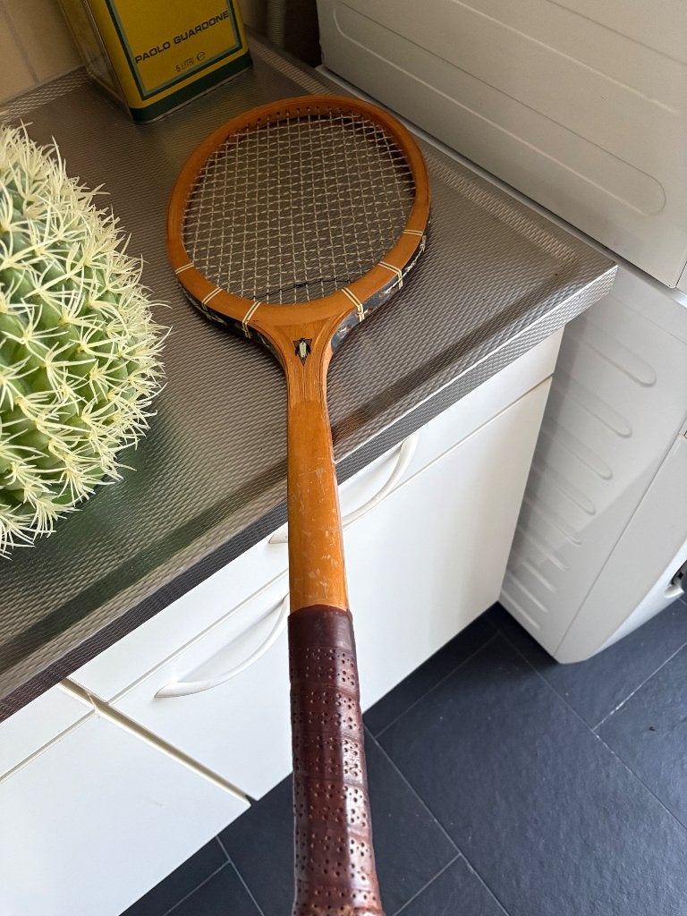 Oud houten tennisracket, Ophalen, L1, Zo goed als nieuw, Racket