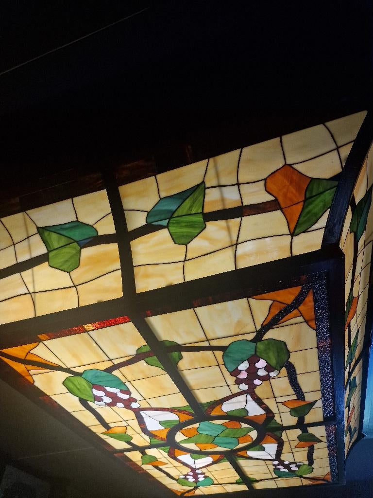 Glas in lood  lamp, Huis en Inrichting, Ophalen, Gebruikt, Glas, Minder dan 50 cm