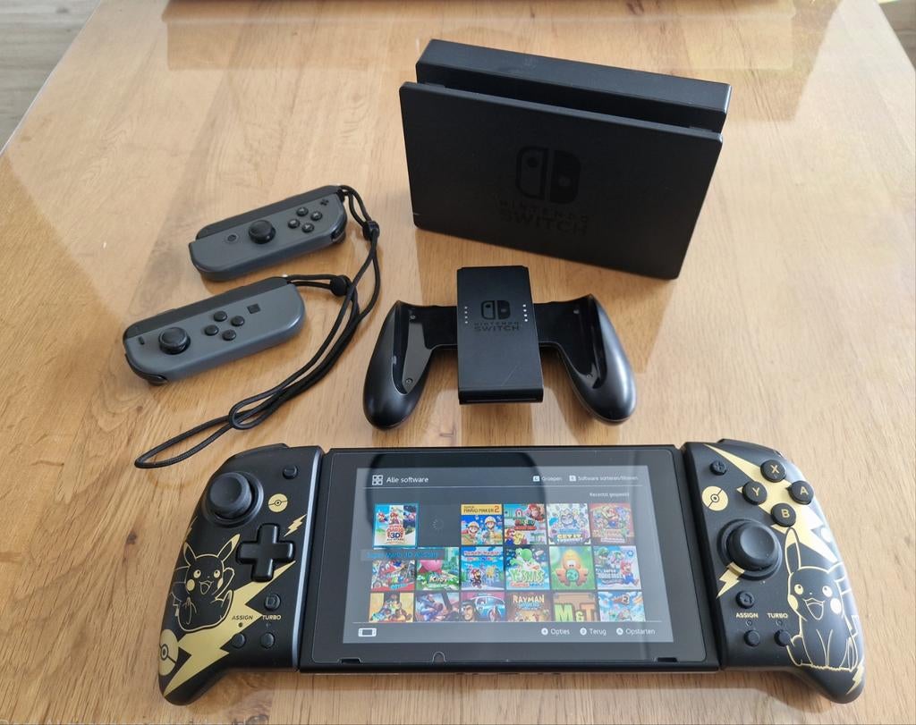 Nintendo Switch 128GB + Accessoires + Games, Ophalen, Met games, Met 2 controllers, Zo goed als nieuw