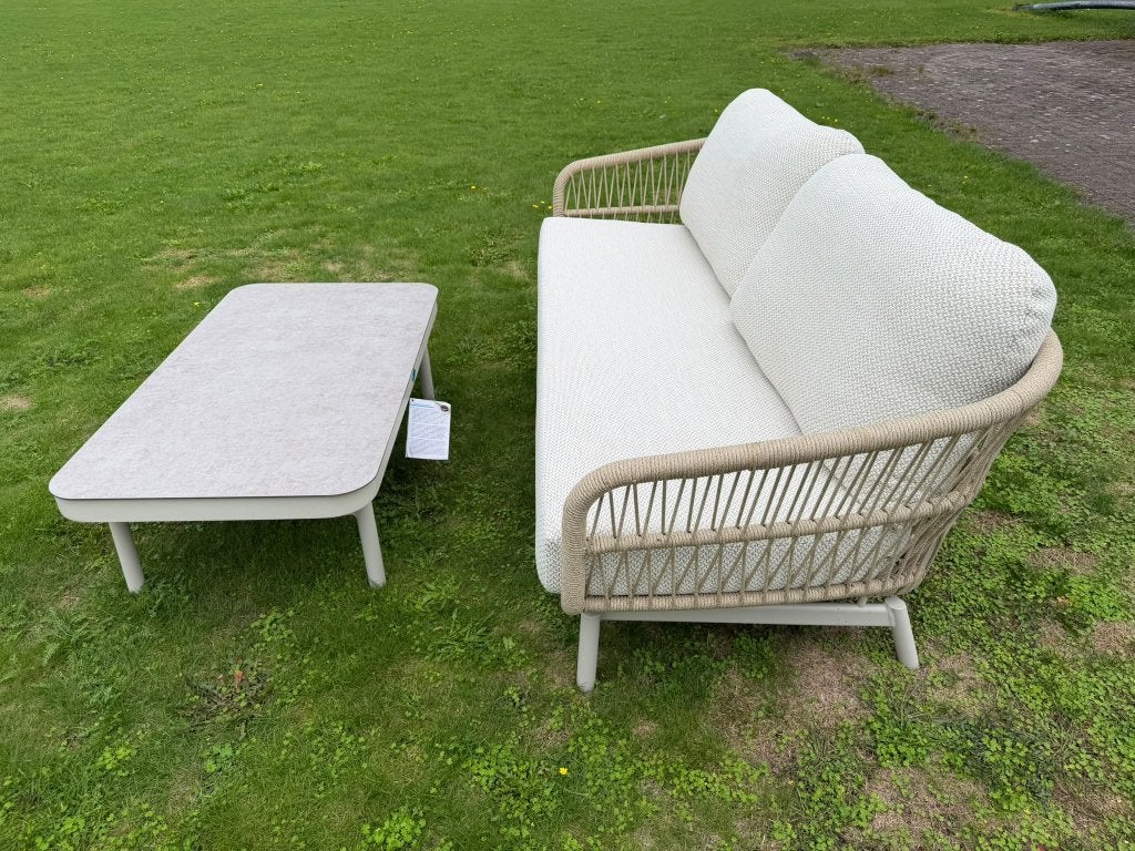 Sens Line Carlijn bankje + tafel, Ophalen, Aluminium, Zo goed als nieuw, Sens line