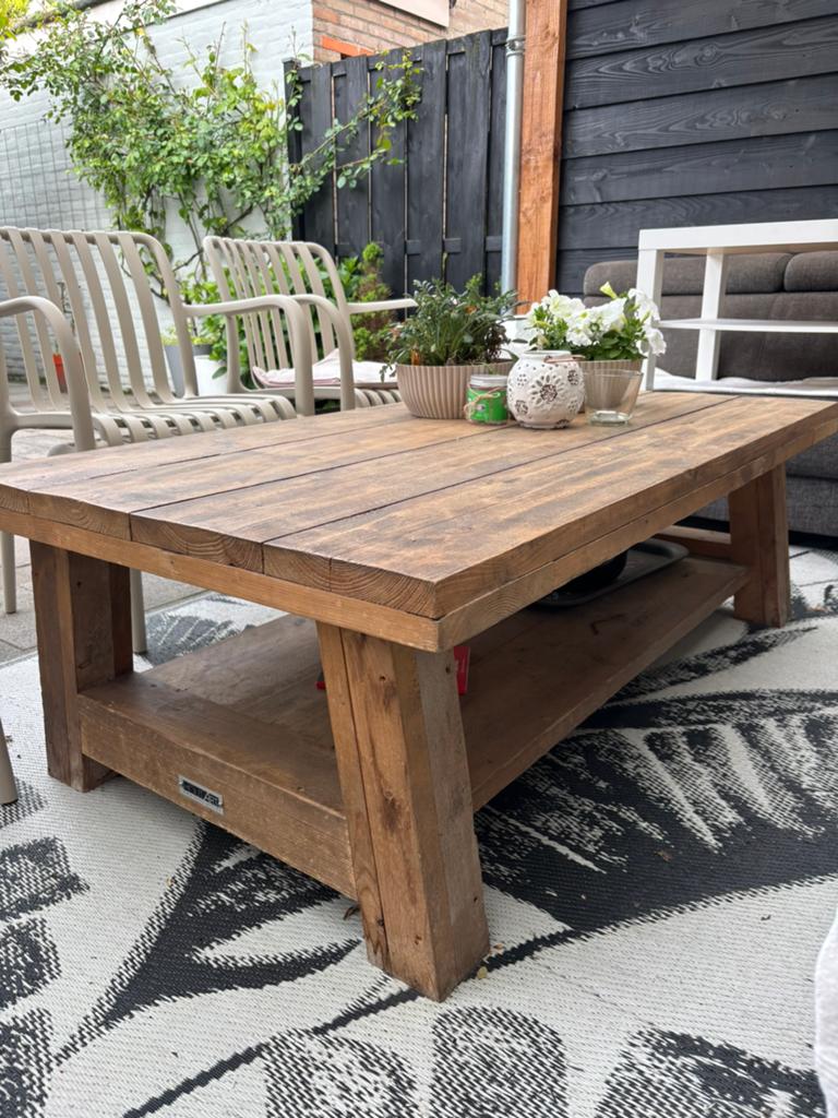 Salontafel steigerhout, Huis en Inrichting, Tafels | Salontafels, Ophalen of Verzenden, Rechthoekig, 50 tot 100 cm, Minder dan 50 cm
