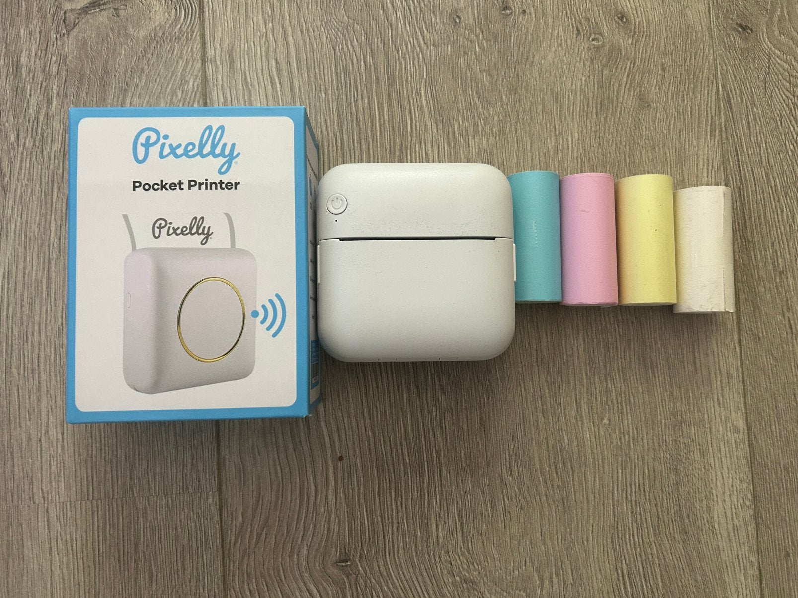 Pixelly pocket printer inclusief 4 printrollen!, Computers en Software, Pocketprinters, Ophalen of Verzenden, Zo goed als nieuw