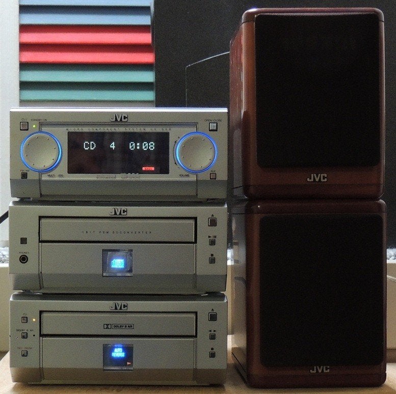 GRATIS JVC stereo setje  GRATIS ?, Ophalen, Gebruikt, Tuner of Radio, JVC