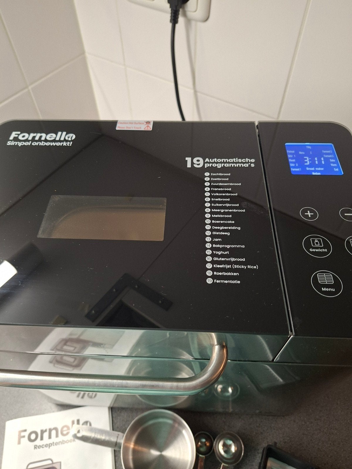 Fornello Supremo Broodbakmachine - PFAS-vrij, incl. toebehor, Ophalen, Zo goed als nieuw