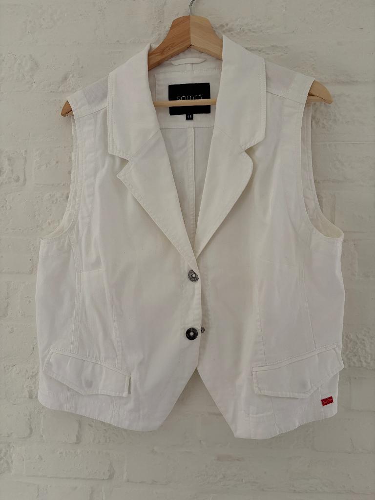 Samm wit jeans- gilet, Kleding | Dames, Grote Maten, Wit, Trui of Vest, Zo goed als nieuw, Samm