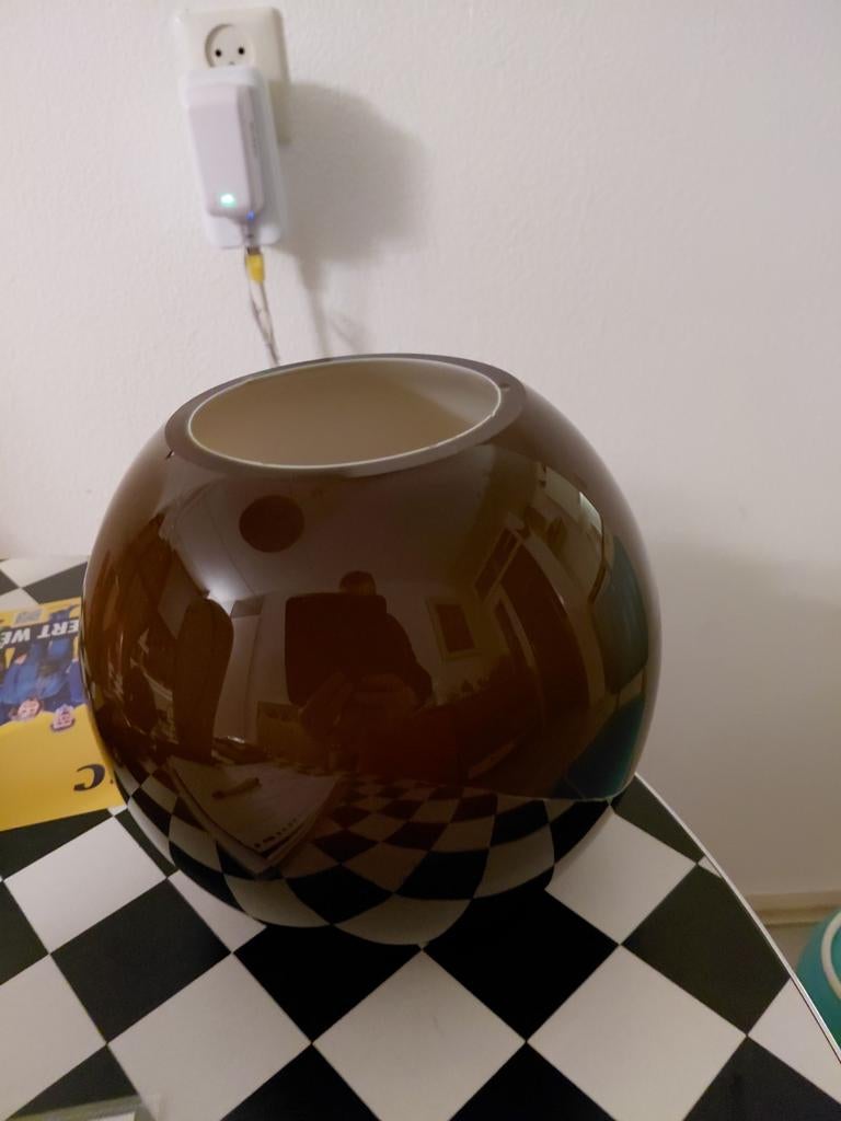 Fink vaas moon mondgeblazen, Gebruikt, Overige kleuren, Ophalen of Verzenden, Glas
