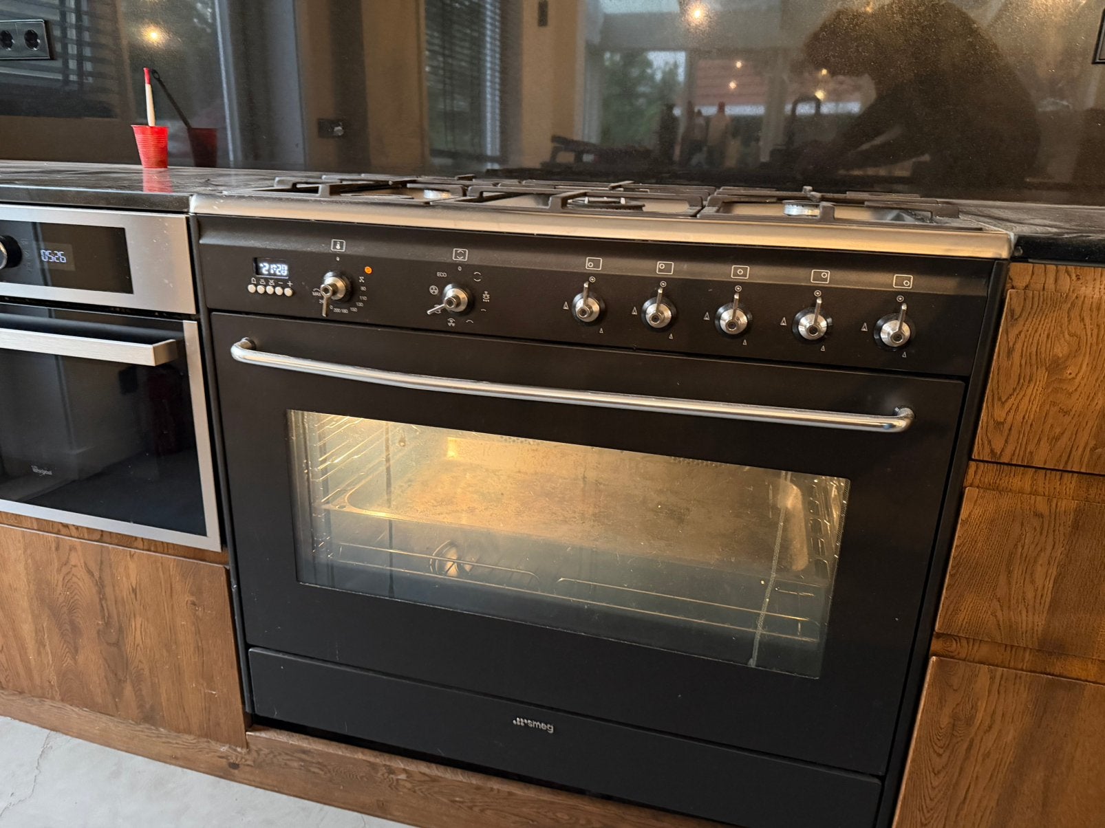 Smeg gasfornuis en oven 90cm, Witgoed en Apparatuur, Ophalen, Gebruikt, Gas, 90 tot 95 cm