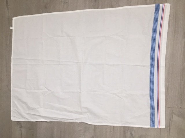 Wiegdeken/ Kinderwagendeken in wit met versierde omslag, Lakentje, Ophalen of Verzenden, Zo goed als nieuw, 100 cm