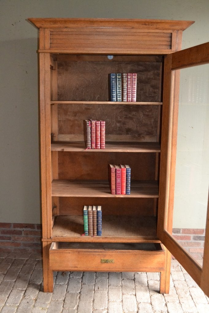 Prachtige antieke eiken houten Art Deco boekenkast, vitrine, Verzenden