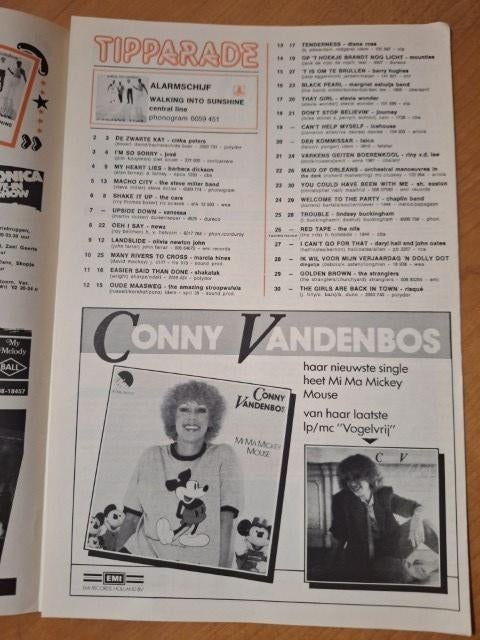 Veronica Top 40 1982 Conny Vandenbos AC/DC Human League, Verzenden, Gebruikt, Boek, Tijdschrift of Artikel
